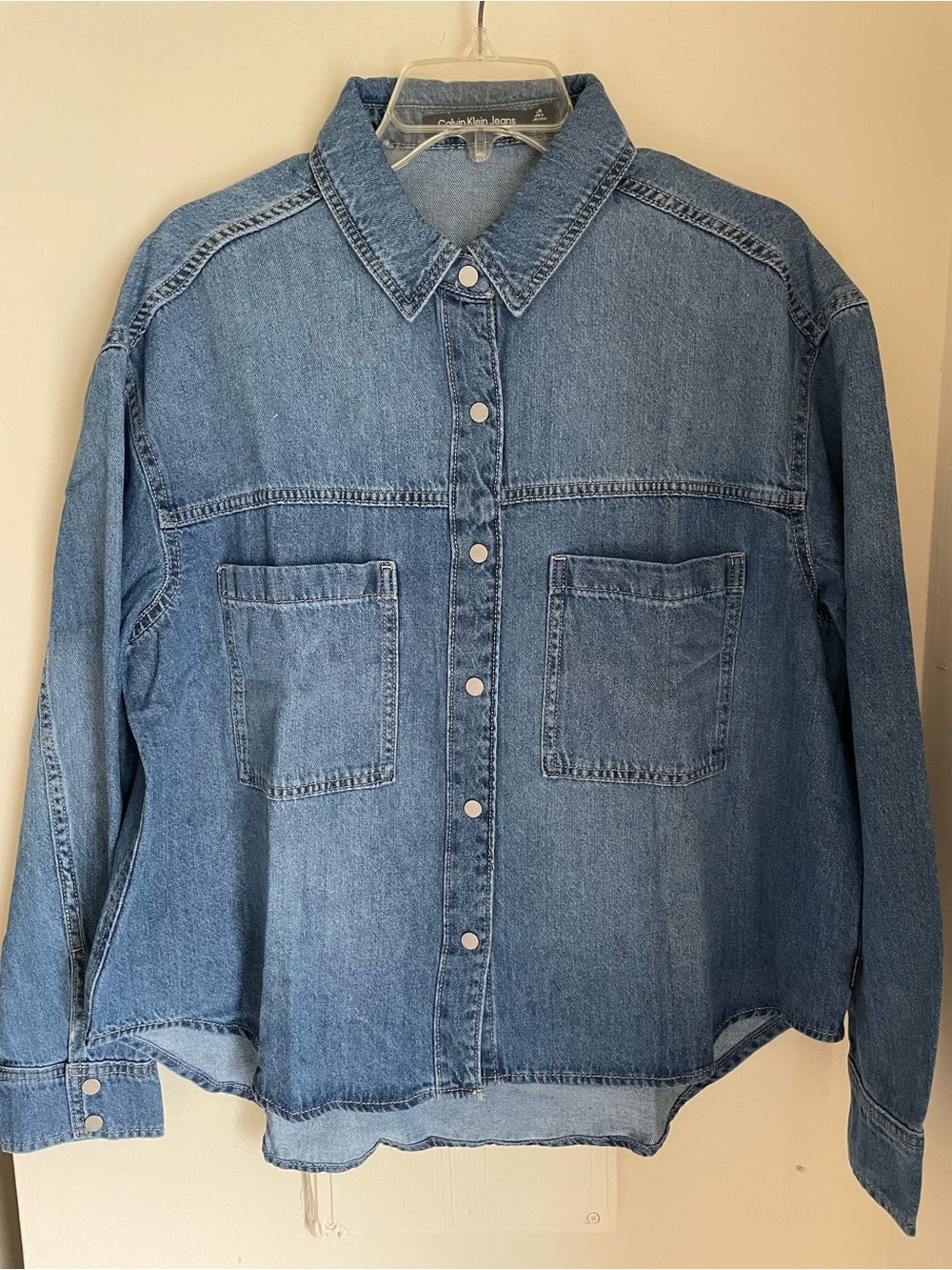 Calvin Klein Jeans Denim Chest-Pocket Button-Up Shirt